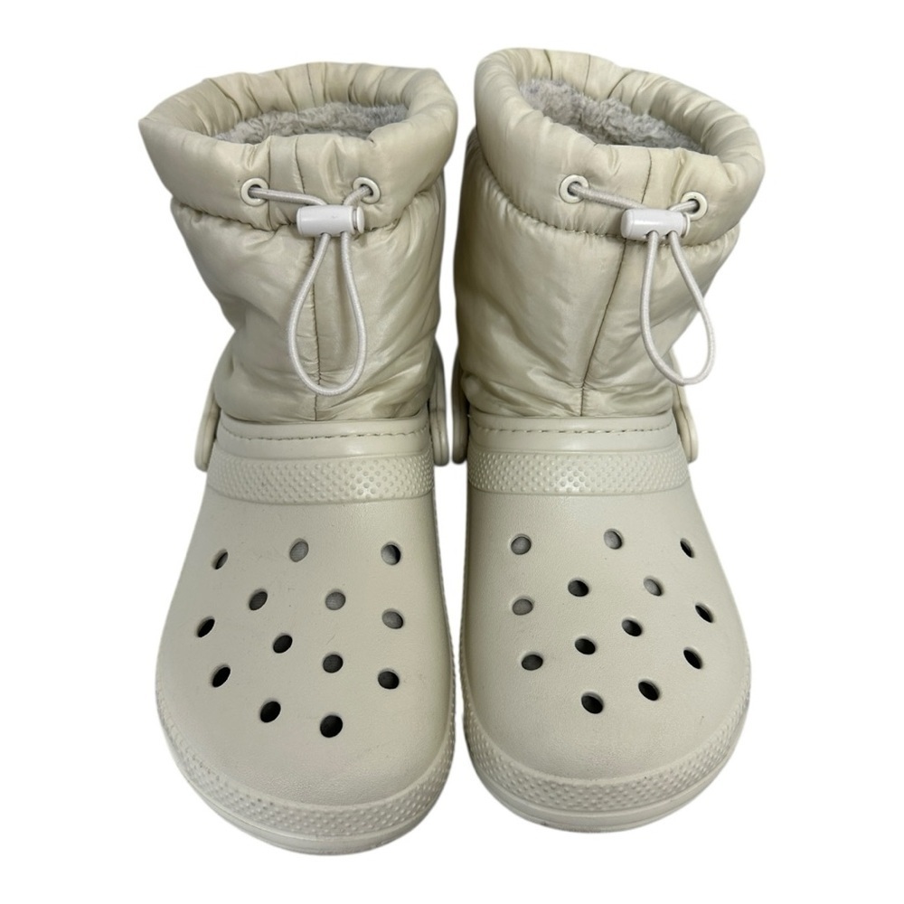 Crocs Classic Lined Neo Puff Boots Roomy Fit Bone Color Size 7 womens - Picture 2 of 6